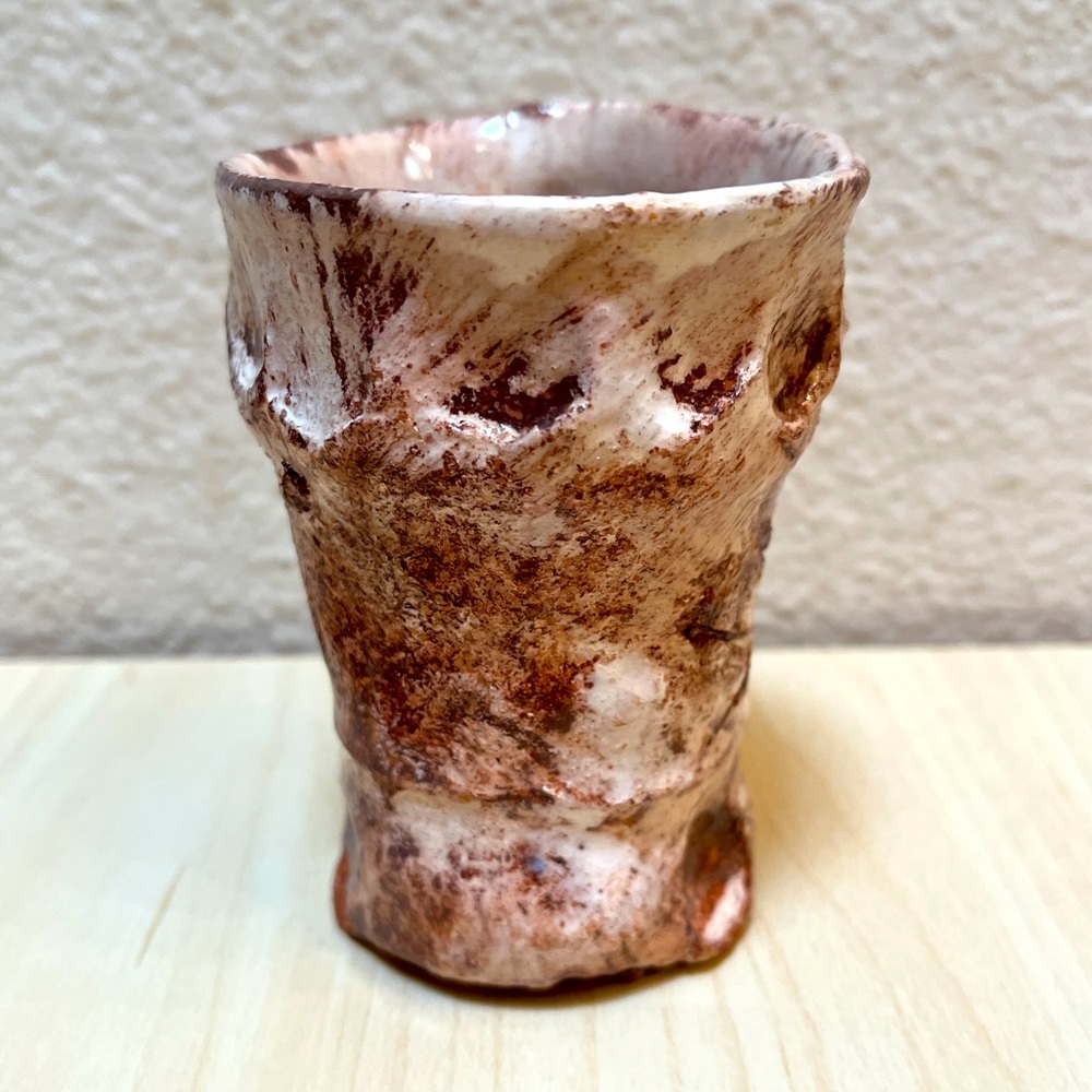 Ceramic Fine Art  Cup Hand-thrown. One of a Kind.Wabi Sabi.